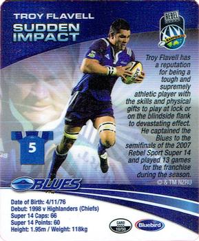 2008 Bluebird Foods Rugby Superstars #10 Troy Flavell Back